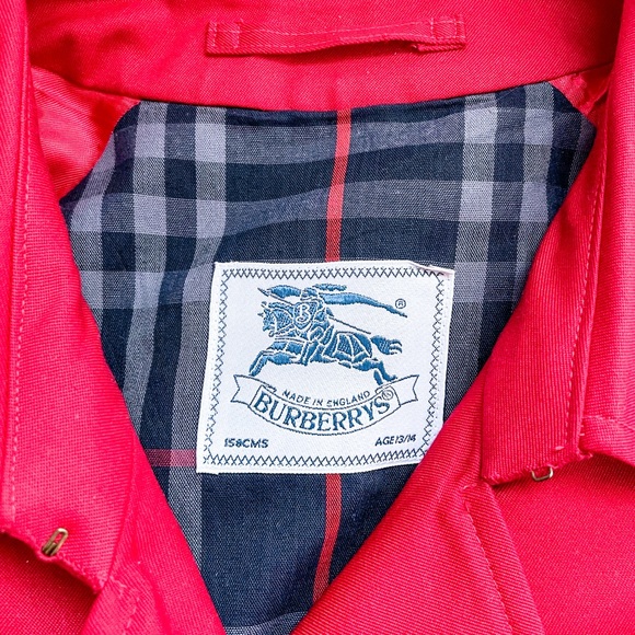 Red Burberry Raincoat